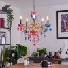 Malmback chandelier colourful, chrome, 5-light sources