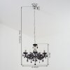 Malmback chandelier chrome, black, 5-light sources