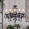 Malmback chandelier chrome, black, 5-light sources