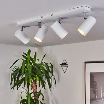 JAVEL Ceiling Light chrome, white, 4-light sources