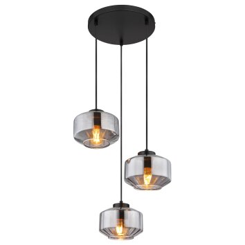Globo CHRISTIANA Pendant Light black, 3-light sources