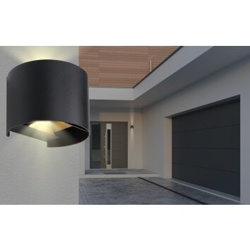 Globo VERONIKA Outdoor Wall Light LED black, 1-light source