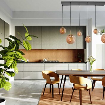 Steinhauer Bollique Pendant Light brass, 6-light sources