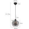 Steinhauer Lotus Pendant Light black, 1-light source