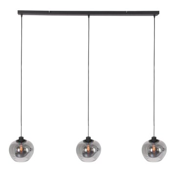 Steinhauer Lotus Pendant Light black, 3-light sources