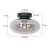 Steinhauer Reflexion Ceiling Light black, 1-light source