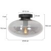 Steinhauer Reflexion Ceiling Light black, 1-light source