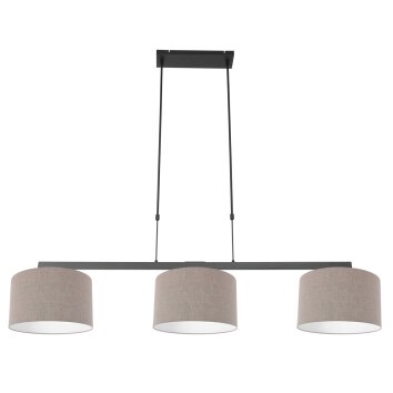 Steinhauer Stang Pendant Light black, 3-light sources