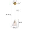 Steinhauer Grazioglass Pendant Light brass, 1-light source
