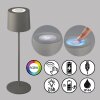 SCHÖNER WOHNEN-Kollektion Sun Table lamp LED grey, 1-light source, Colour changer