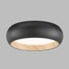 SCHÖNER WOHNEN-Kollektion Wood Ceiling Light LED Wood like finish, black, 1-light source