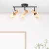 Brilliant Kerry Ceiling Light Ecru, black, 3-light sources
