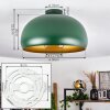 GAUDI Ceiling Light gold, green, 1-light source