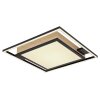 Globo JORRY Ceiling Light LED Wood like finish, black, 1-light source, Remote control