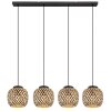 Globo COLLY Pendant Light black, 4-light sources