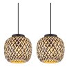 Globo COLLY Pendant Light black, 4-light sources