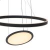 Steinhauer Ringlux Pendant Light LED black, 3-light sources