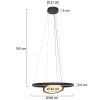 Steinhauer Ringlux Pendant Light LED black, 3-light sources