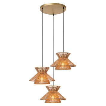 Lucide TASMAN Pendant Light gold, brass, 3-light sources