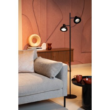 Lucide SENSAS Floor Lamp black, 2-light sources