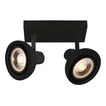 Lucide SENSAS Ceiling Light black, 2-light sources