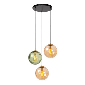 Lucide MONSARAZ Pendant Light black, 3-light sources