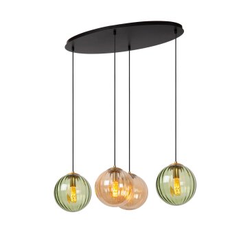 Lucide MONSARAZ Pendant Light black, 4-light sources