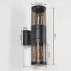 Tolsona Outdoor Wall Light black, 2-light sources