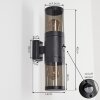 Tolsona Outdoor Wall Light black, 2-light sources, Motion sensor