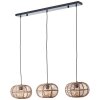 Brilliant Woodball Pendant Light black, 3-light sources
