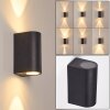 KOMOREN Outdoor Wall Light LED black, 2-light sources