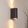KOMOREN Outdoor Wall Light LED black, 2-light sources