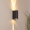 KOMOREN Outdoor Wall Light LED black, 2-light sources