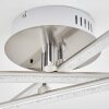 Noppa Ceiling Light LED chrome, matt nickel, 3-light sources, Remote control, Colour changer