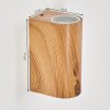 Skaabu Outdoor Wall Light brown, Wood like finish, 2-light sources