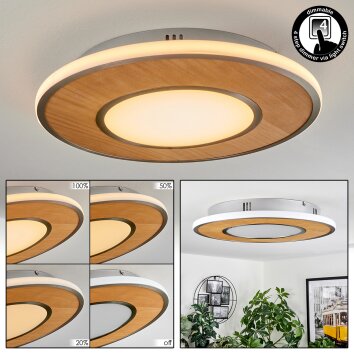 Chrop Ceiling Light LED matt nickel, 1-light source