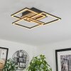 Oberegg Ceiling Light LED Wood like finish, black, 1-light source, Remote control