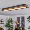 Salmi Ceiling Light LED Wood like finish, black, 1-light source, Remote control