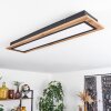 Salmi Ceiling Light LED Wood like finish, black, 1-light source, Remote control