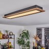 Salmi Ceiling Light LED Wood like finish, black, 1-light source, Remote control