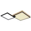 Globo JACKY Ceiling Light LED Wood like finish, black, 2-light sources, Remote control, Colour changer