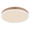 Globo DORO Ceiling Light LED Wood like finish, white, 1-light source