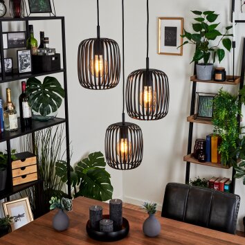Herrera Pendant Light black, 3-light sources