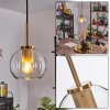 Koyoto Pendant Light glass 15 cm gold, 1-light source
