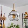 Koyoto Pendant Light glass 15 cm gold, black, 1-light source