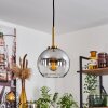 Koyoto Pendant Light glass 15 cm gold, black, 1-light source