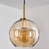 Koyoto Pendant Light glass 20 cm gold, black, 1-light source