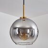 Koyoto Pendant Light glass 20 cm gold, black, 1-light source