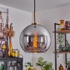 Koyoto Pendant Light glass 25 cm gold, black, 1-light source