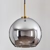 Koyoto Pendant Light glass 25 cm gold, black, 1-light source